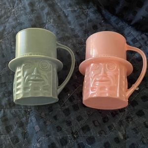 1960’s Vintage Mr. Peanut Plastic Cups (set of 2)